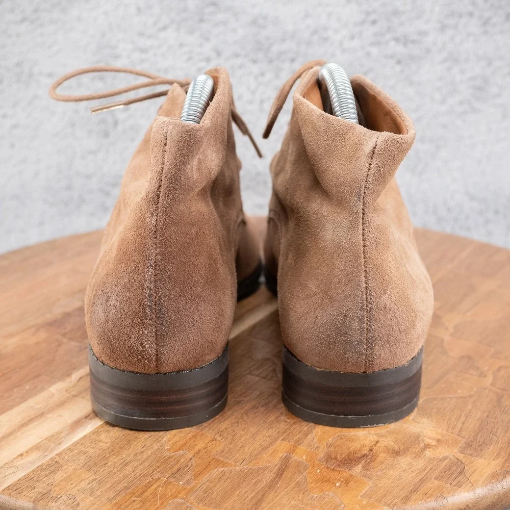 Franco Sarto‎ Taupe Suede Ankle Lace-up Boots Women's Shoes Sz 8 M